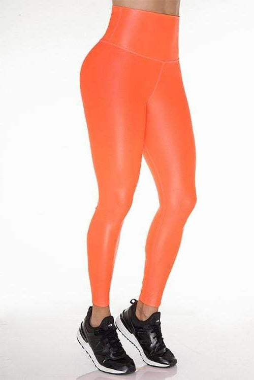 Electric Orange Leggings for Women - Bestyfit